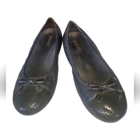 Vionic Spark Minna Women's Black Ballet Flats Sz 8.5 - Picture 1 of 8